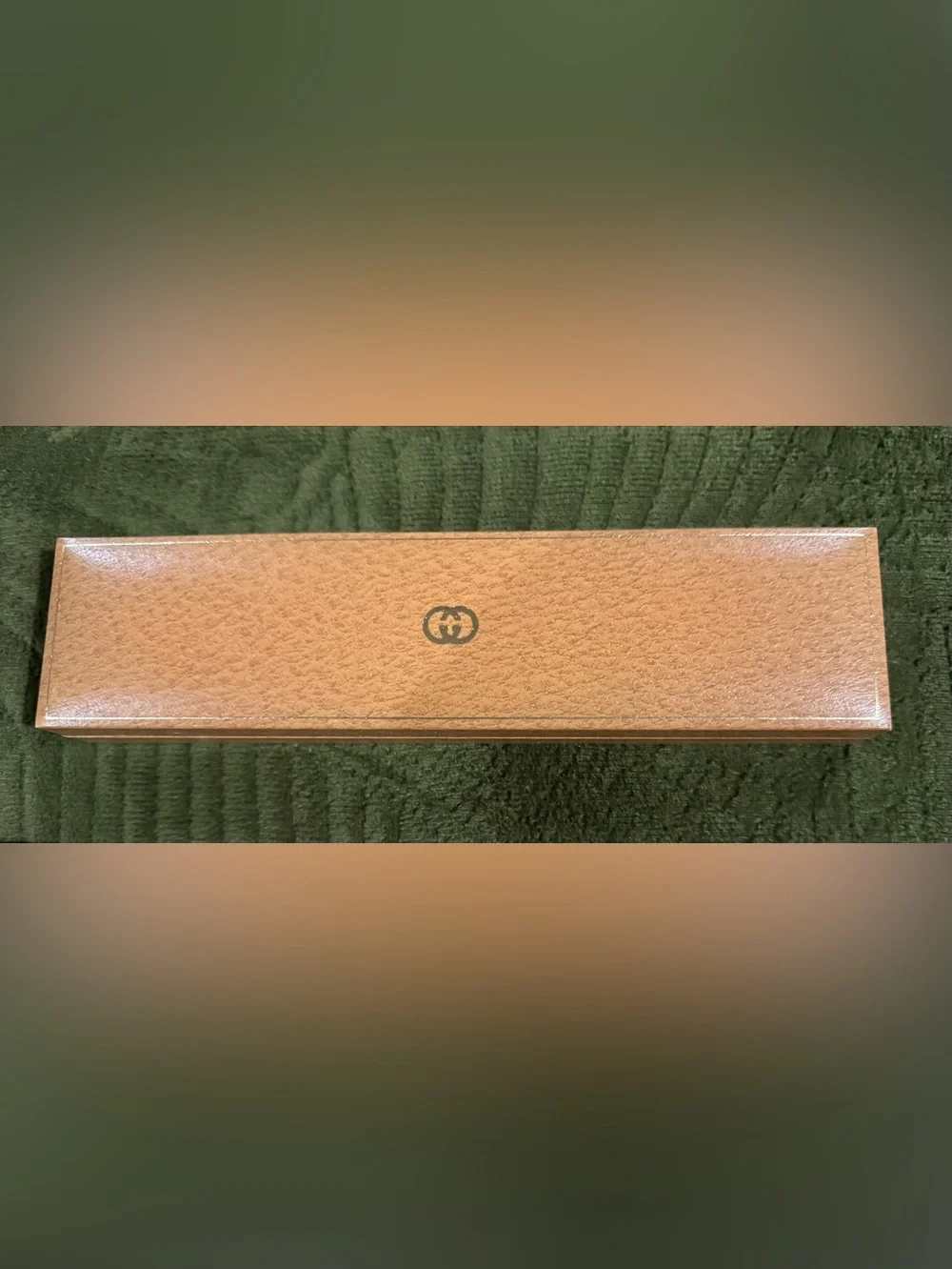 Empty Vintage Gucci Watch Bracelet Presentation Box/Case, Brown Textured w Logo